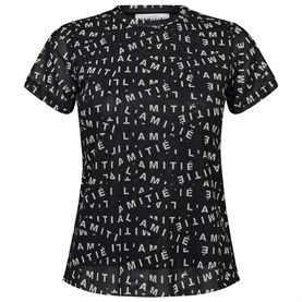 Haute L'Amitie Logo Mesh Strap T-shirt, Sort 